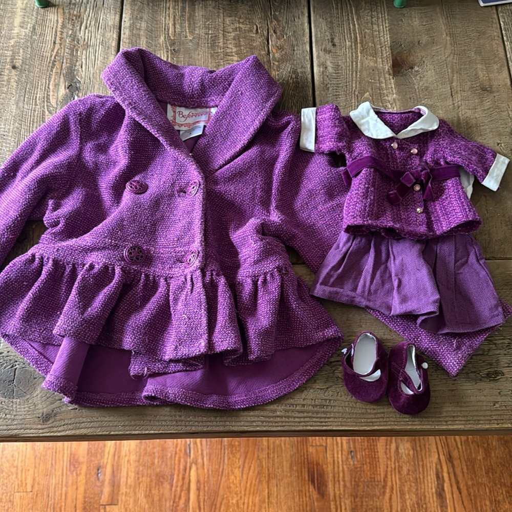 American Girl Beforever matching girl and doll outfit.